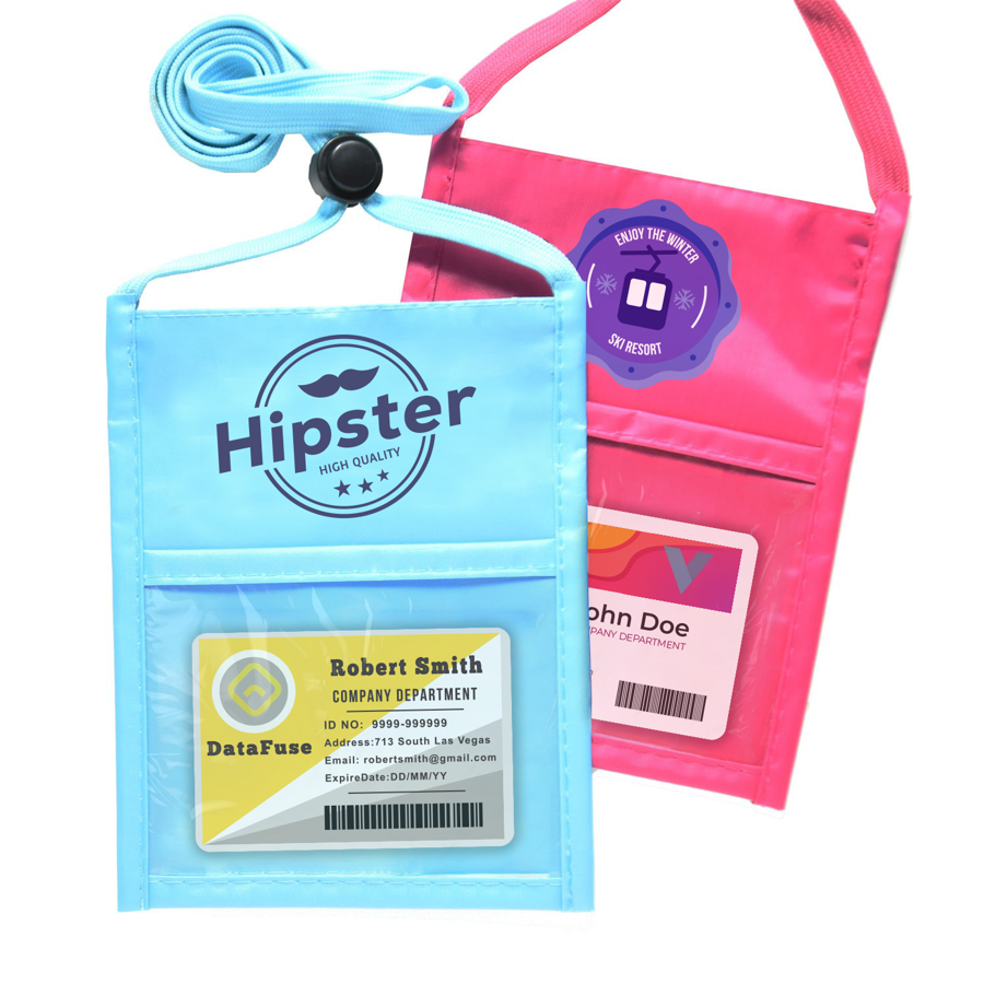 Adjustable Lanyard Neck Wallet - 6.375" x 5.25"