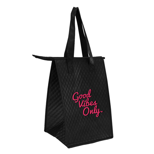 Non-Woven Polypropylene Lunch Tote w/ Zipper - 9"W x 13"H x