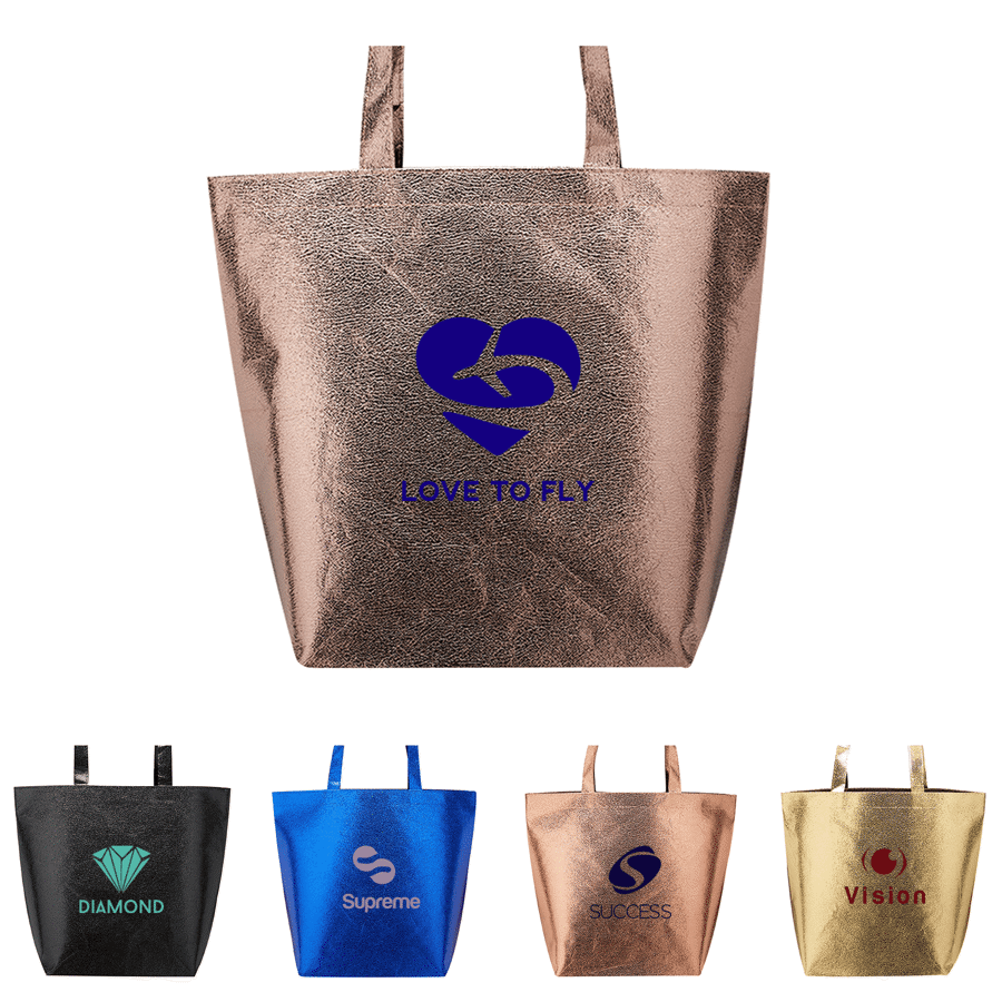 Metallic Finish Lightweight Carry Tote