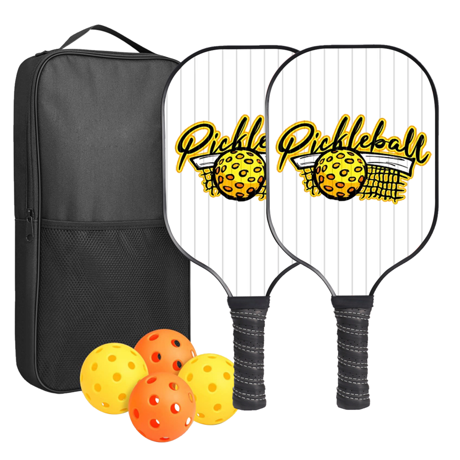 Carbon Fiber Pickleball Set w/ Zipper Bag - Adult