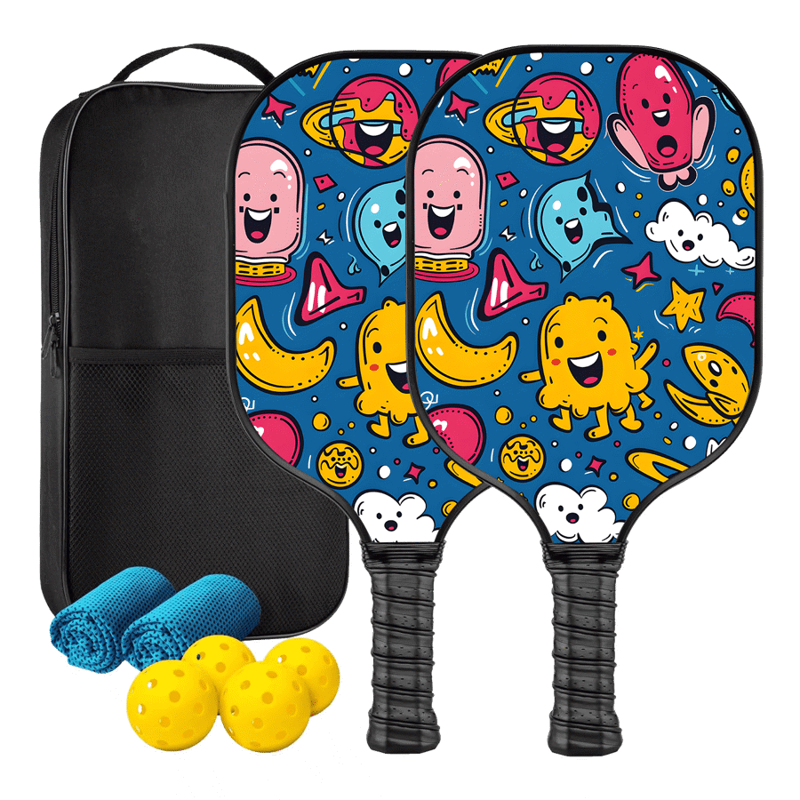 Carbon Fiber Pickleball Set w/ Zipper Bag - Kids