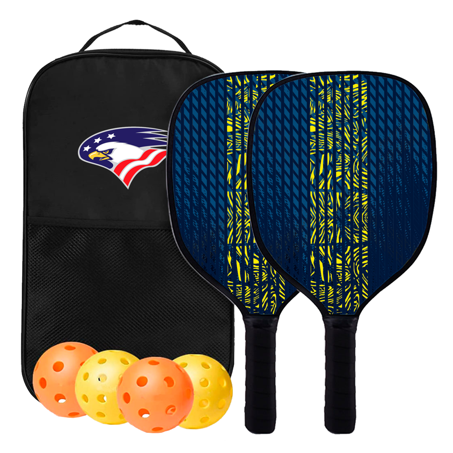 Wooden Pickleball Set w/ Zipper Bag