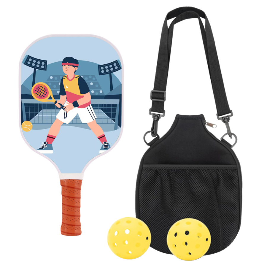 Glass Fiber Pickleball Set w/ Shoulder Bag