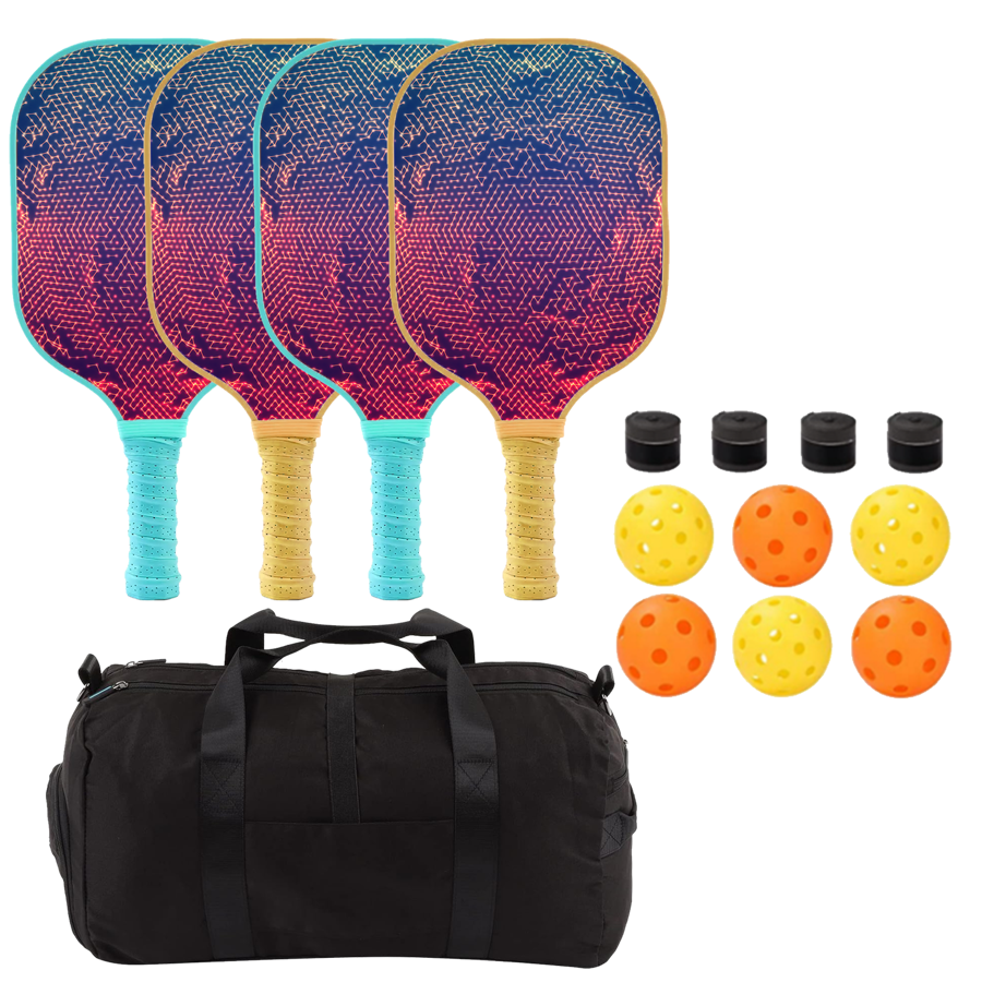 Glass Fiber Pickleball Set w/ Handle Bag