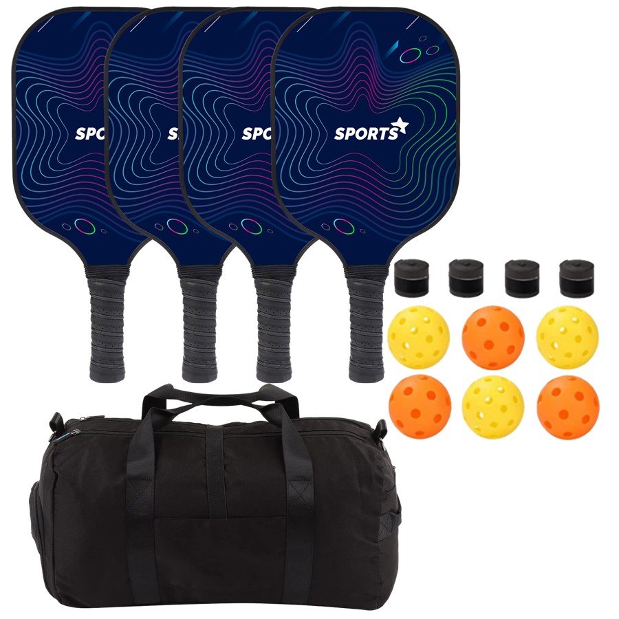 Carbon Fiber Pickleball Set w/ Handle Bag