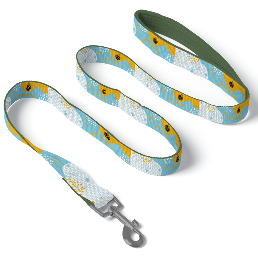 Sublimated Pet Leash with Snap Carabiner and Adjustable Loop Handle