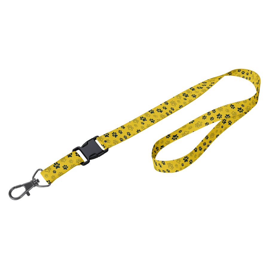 Screen Printed Havy Duty Pet Leash with Snap Carabiner and Buckle Release