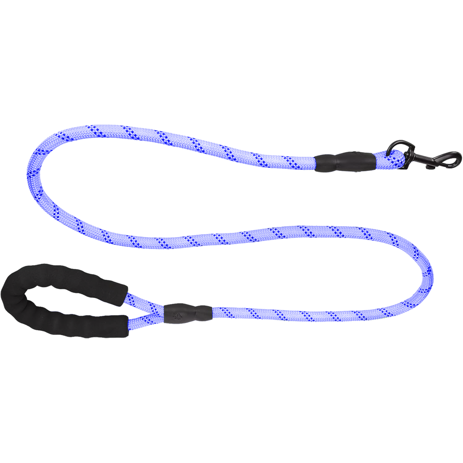 High-Vis Corded Rope Leash with Snap Carabiner and Loop Handle