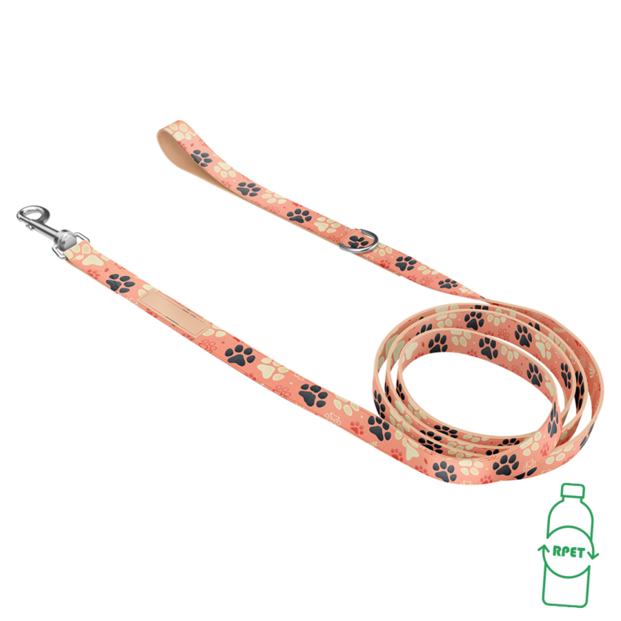 RPET Dye Sublimated Pet Leash with Snap Carabiner