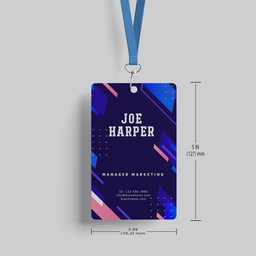 Full Color 5"H x 3"W PVC Card