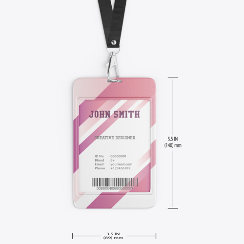 Full Color 5.5"H x 3.5'W PVC Card
