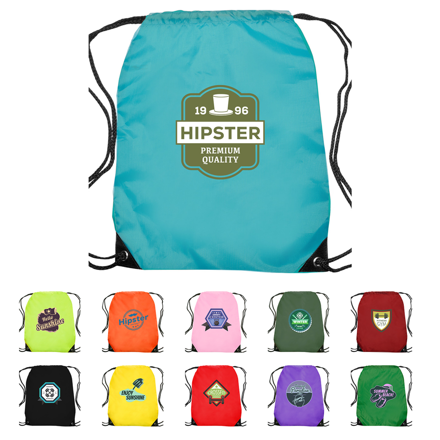 Polyester 210D Drawstring Bag - 14"W x 18"H