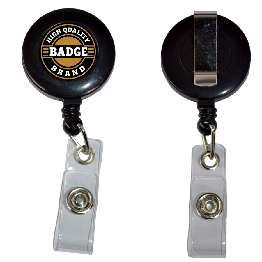 Circular Badge Reel w/ Belt Clip