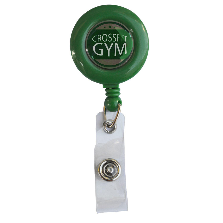 Circular Badge Reel w/ Bulldog Clip