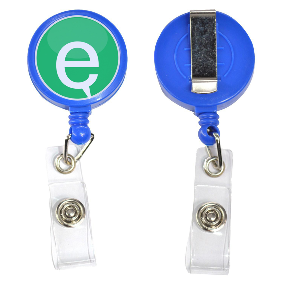 Large Circular Badge Reel w/ Belt Clip