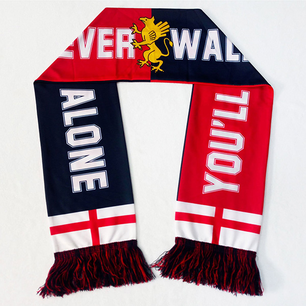Full Sublimation Polyester Knit Scarf with Tassel - 57"x6.7"