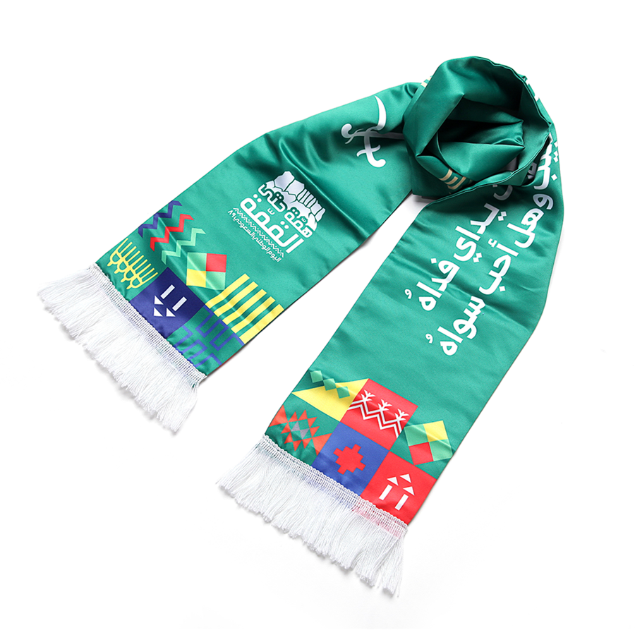 Full Sublimation Poly Twill Ribbon Scarf with Tassel - 57"x6.7"