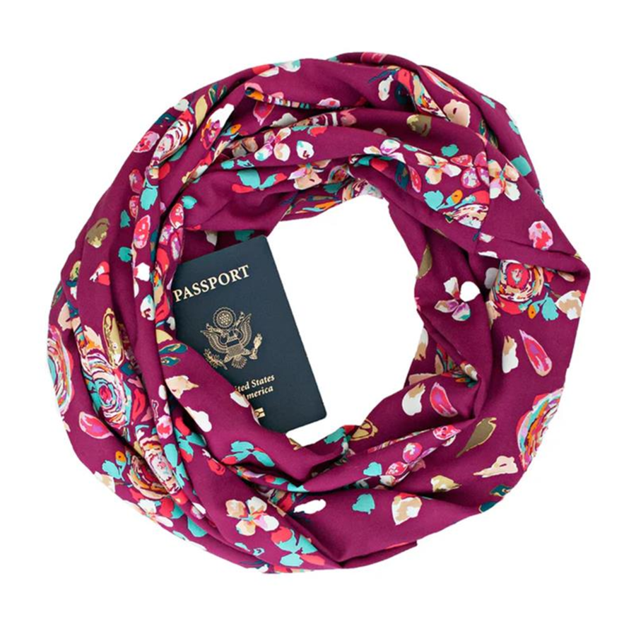 Sublimation Hidden Pocket Travel Scarf - 10" x 71"