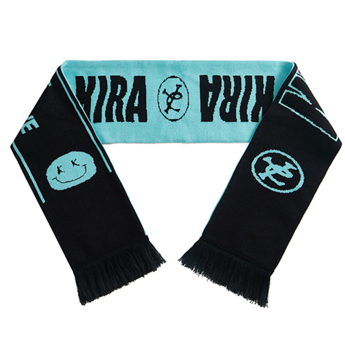 Custom Flat Knit Acrylic Scarf with Tassel - Multiple Sizes