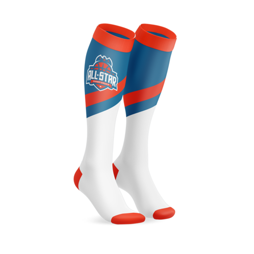 360 Digital Print Poly-Spandex Basketball Crew Socks