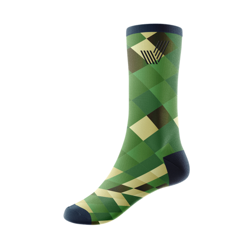 Adult 360 Degree Digital Print Cotton-Blend Crew Socks