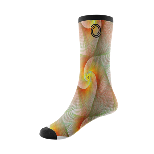 360 Degree Digital Print Poly-Spandex Crew Socks