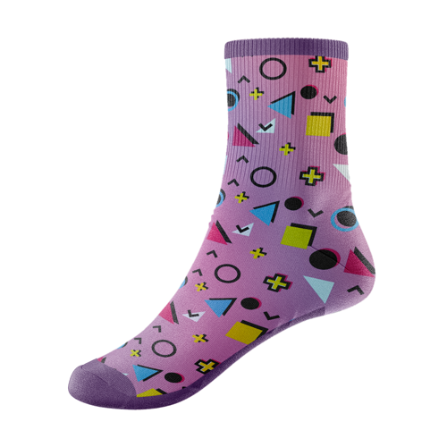 Jacquard Weave Merino Wool Quarter Socks