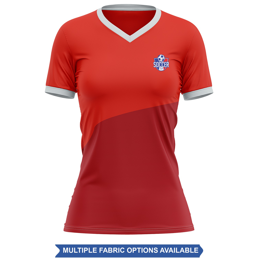 Women's Sublimation Short Sleeve Soccer Jersey - Mesh Options