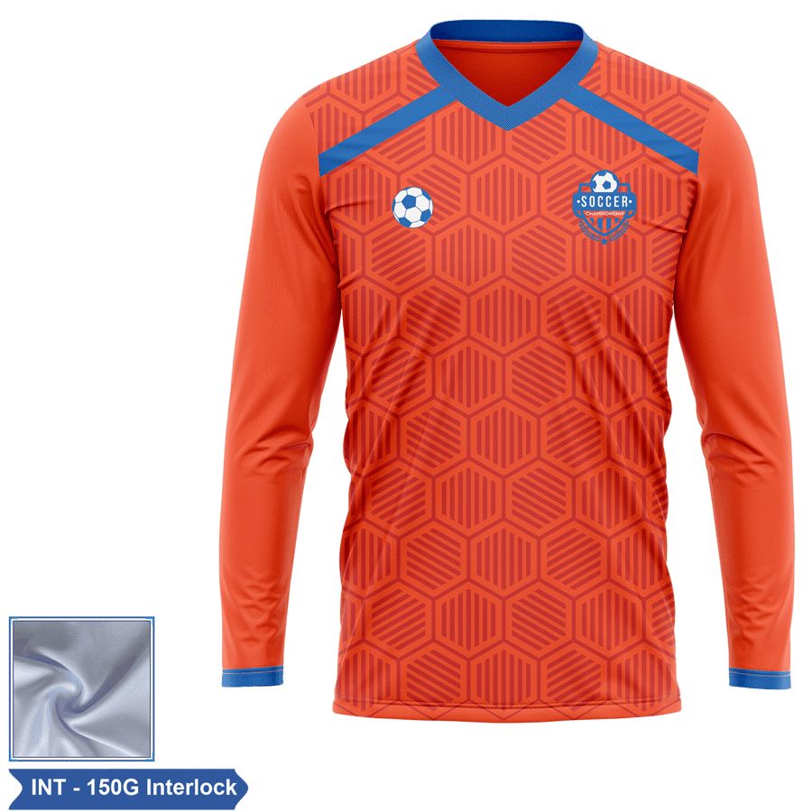 Sublimation Long Sleeve Soccer Jersey - 150G Interlock
