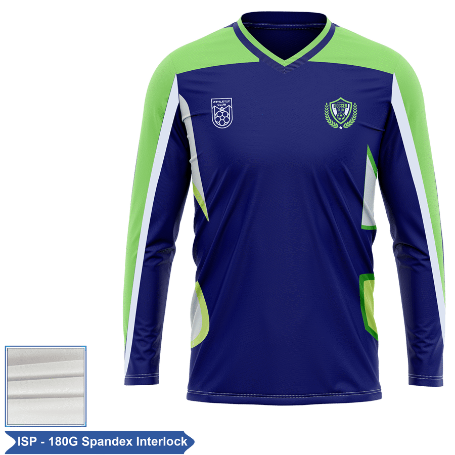 Sublimation Long Sleeve Soccer Jersey - 180G Spandex