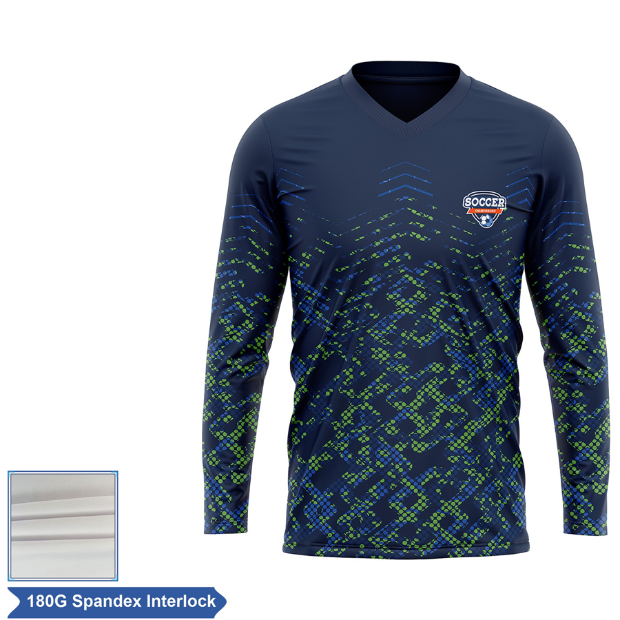 Sublimation Long Sleeve Soccer Jersey - 180G Spandex