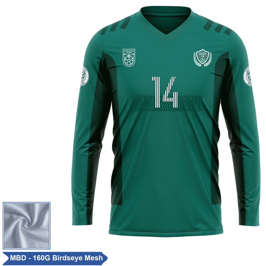 Sublimation Long Sleeve Soccer Jersey - Birdseye Mesh