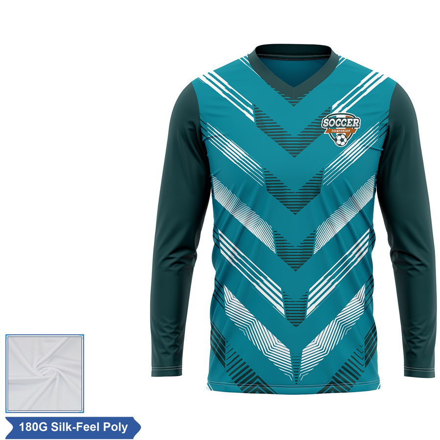 Sublimation Long Sleeve Soccer Jersey - 180G Silk-Feel