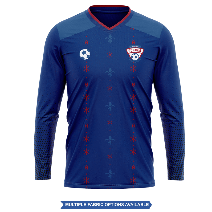 Sublimation Long Sleeve Soccer Jersey - Mesh Options