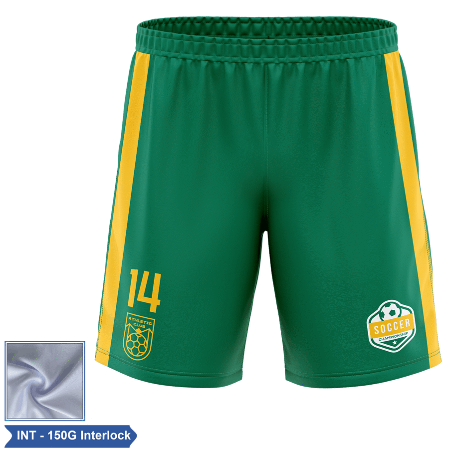 Men's & Kids' Sublimation Soccer Shorts - 150G Interlock