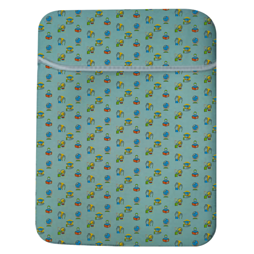 Full Sublimation Reversible Laptop Sleeve with Fold-Over