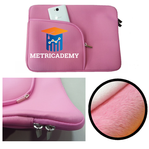 Laptop Sleeve with Zipper and Small Zipped Pocket - Neoprene