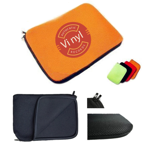 Laptop Sleeve with Grid Fabric and Zip Closure - Grid Neoprene