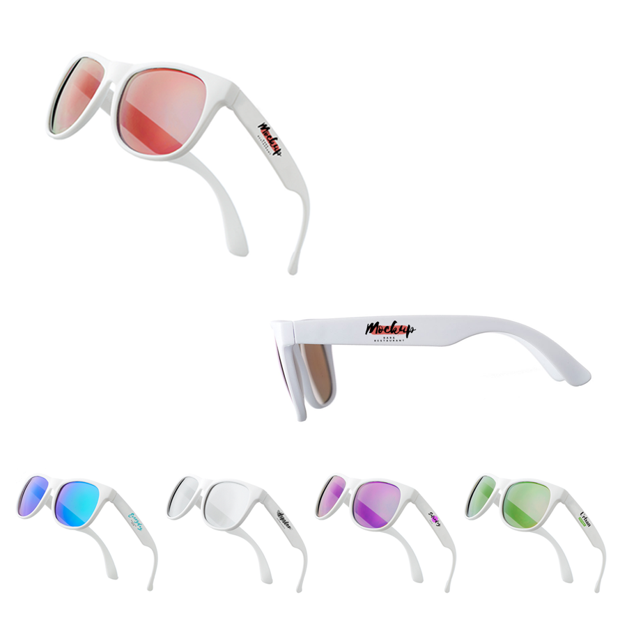 Vivid Glow Shades w/ white frames