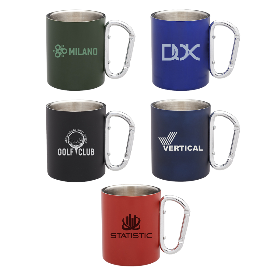 10 oz Clip Handle Steel Mug