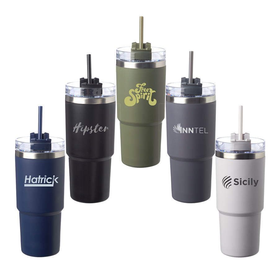 23 oz Matte Finish Straw Mug