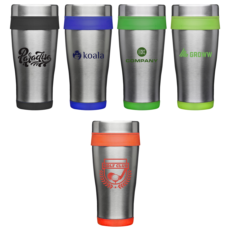 16 oz Color Accent Travel Mug