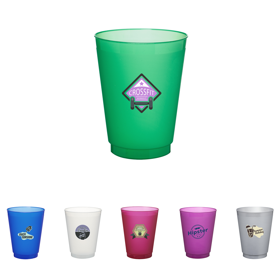Flexible Frosted Plastic Stadium Cups&nbsp; 16 oz.