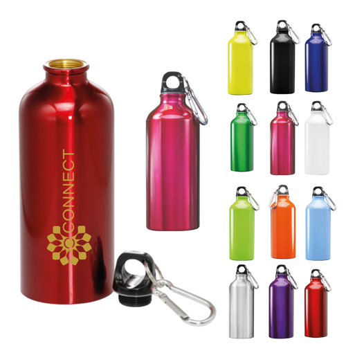 Sports Bottle with Carabiner - Aluminum 20 oz