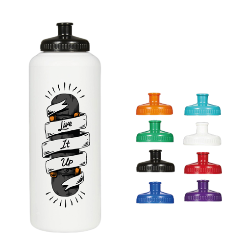 Economy Sports Bottle with Push Spout - 32 oz
