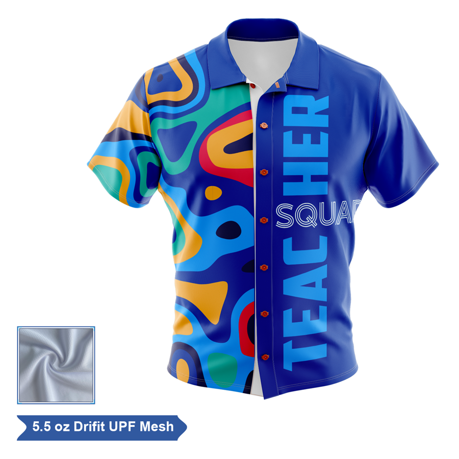 Sublimation UPF Mesh Camp Shirt - Men, Women, Kids