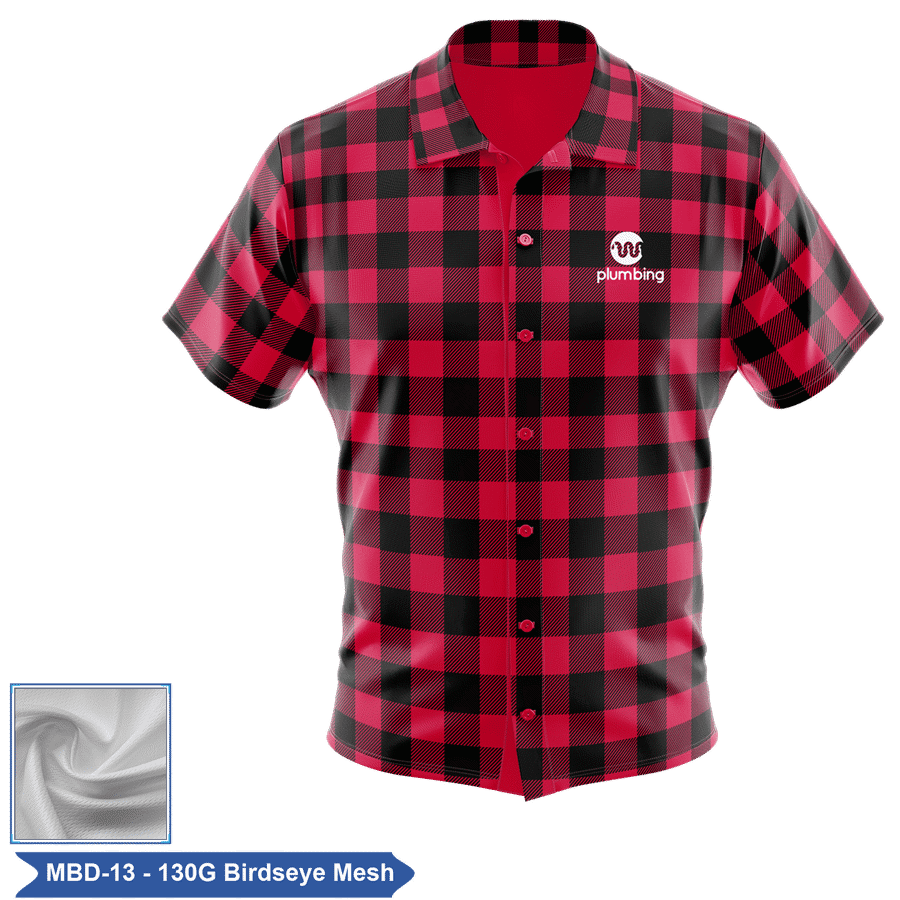 Sublimation Lightweight Mesh Full-Button Shirt - Men, Women, Kids