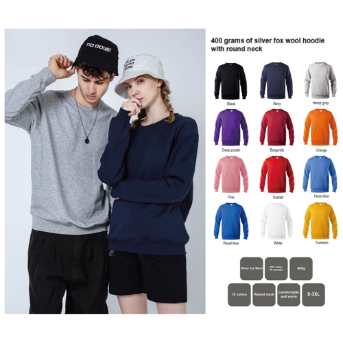 Unisex Stock Heavyweight Crew Neck Sweatshirt - 400 GSM