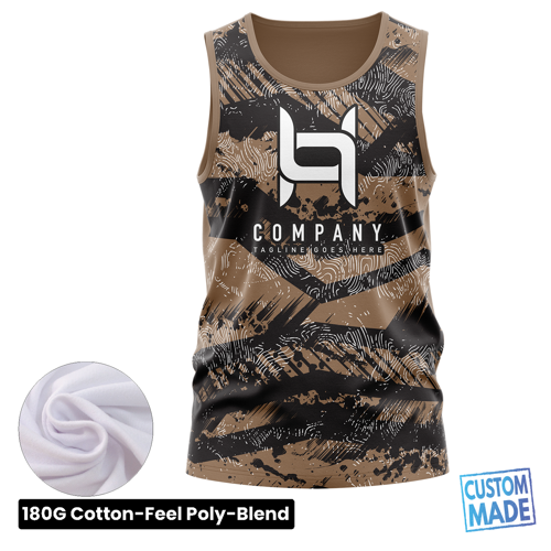 Unisex & Kids' Sublimation Jersey Style Tank Top - 180G
