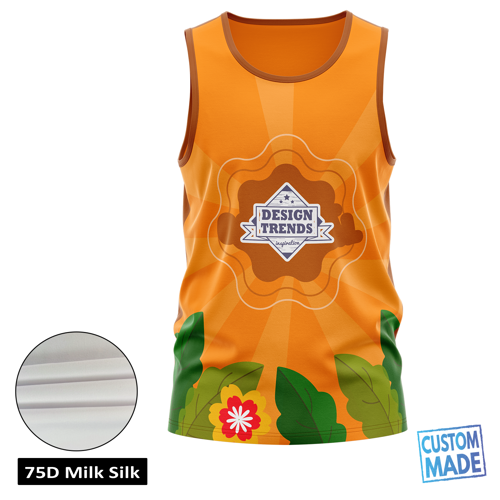 Unisex & Kids' Sublimation Jersey Style Tank Top - Spandex Interlock